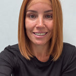 Copper Glow 12-inch straight wig in bright copper red, front view
