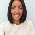 Soft Onyx 10-inch blunt bob wig in soft natural black, front view